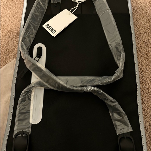 Rains Reflective Backpack Black Waterproof NWT Unisex - Picture 3 of 7